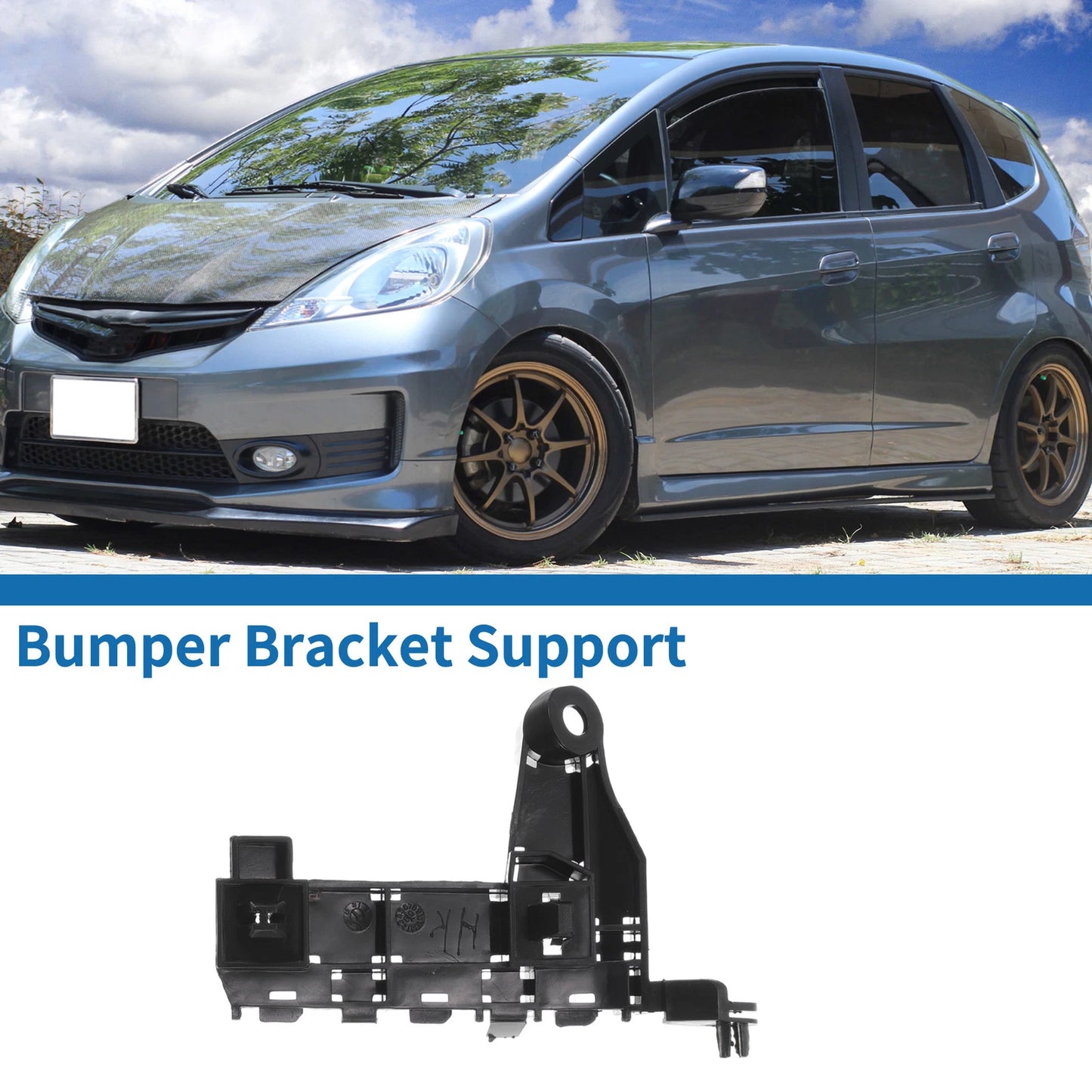 Left Front Bumper Retainer Bracket for Honda Jazz GE6 GE8 (2008-2014)