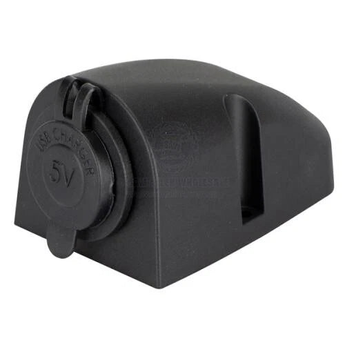 12/24V Power Socket Twin USB-A Ports Surface Mount Black Relaxn 4WD