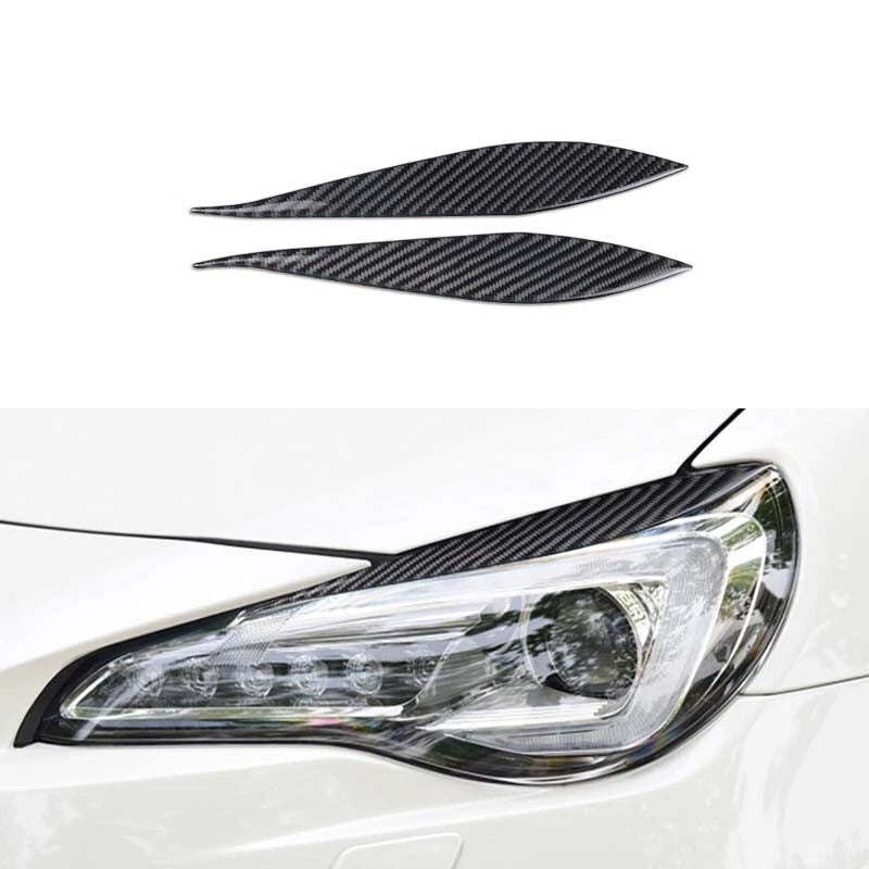Carbon Fiber Headlight Sticker Eyebrow Trim Fit For Toyota 86 BRZ 2013-2018