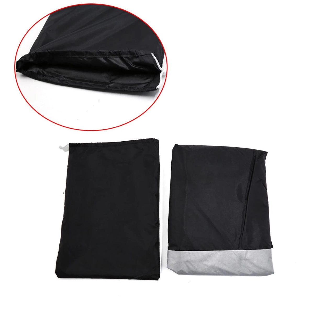 XXXL 190T Dust Motorcycle Cover Silver&Black Outdoor UV Protector