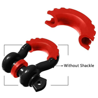 3/4" D Ring Tow Shackles & Isolators for Bumper Protect Silencer