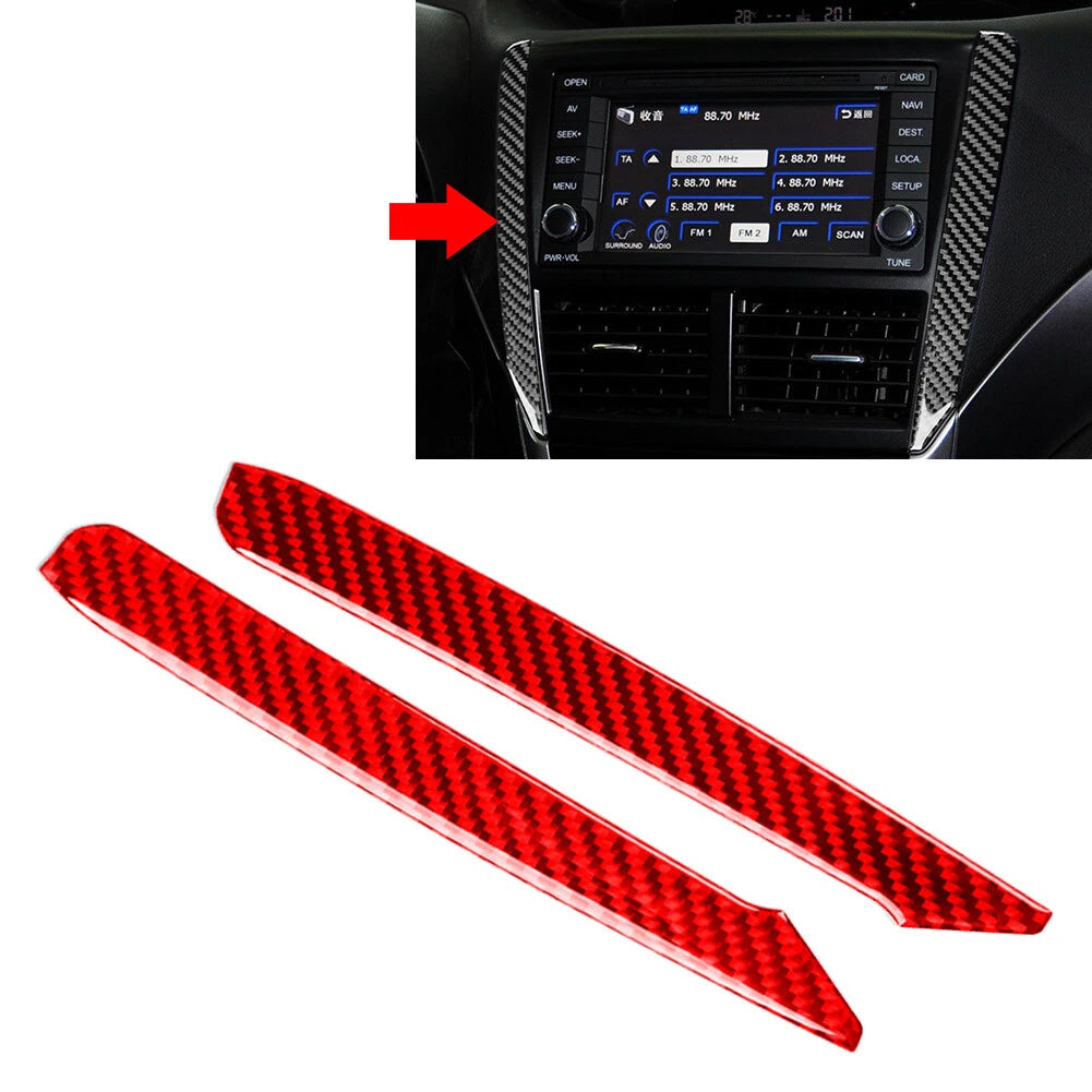 Carbon Fiber Red Central Console Side Cover Trim for Subaru Forester (2009-2013)