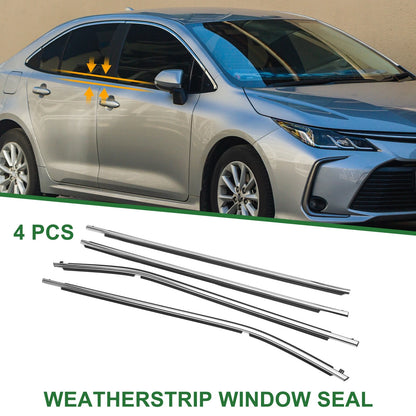 4 x Weatherstrip Window Seal for Toyota Corolla (2014-2019)
