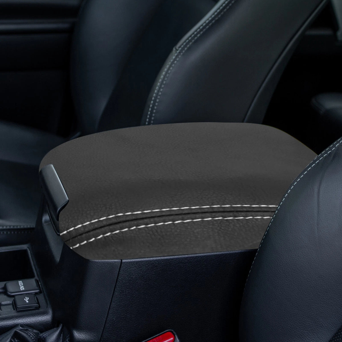 Center Console Cover Pad for Toyota Prado (2010-2019) Gray Stitches