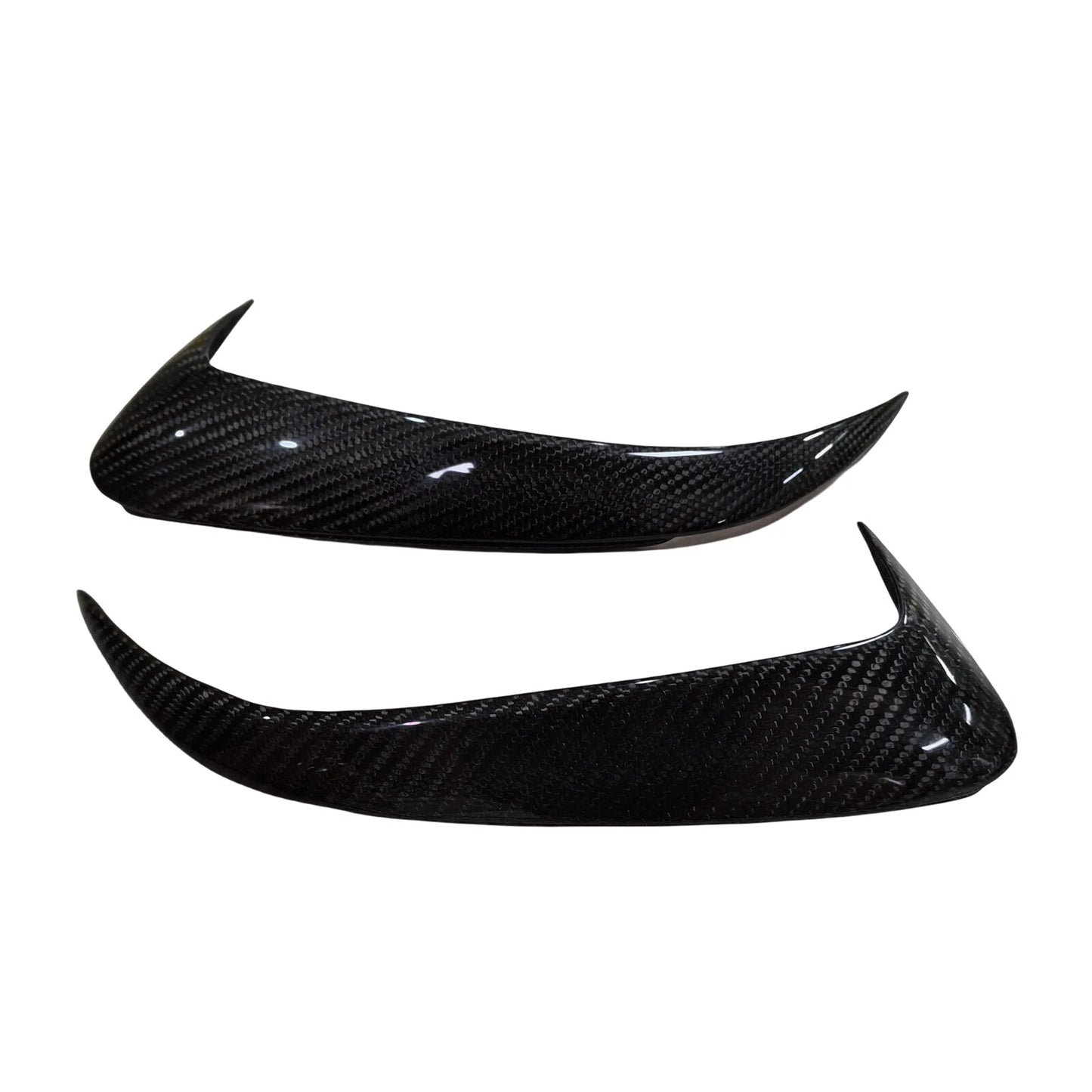 2 x Carbon Fiber Rear Side Splitter Trim for Benz W205 C63 C43 AMG (14-17)