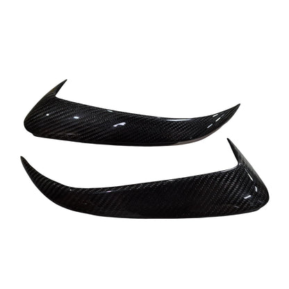 2 x Carbon Fiber Rear Side Splitter Trim for Benz W205 C63 C43 AMG (14-17)