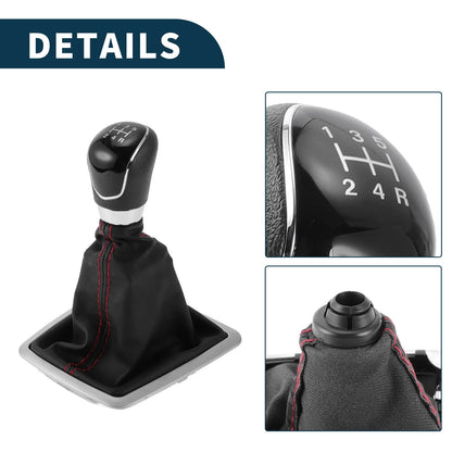 5 Speed Manual Gear Shift Knob & Cover for Ford Focus 2006-2011 Faux Leather