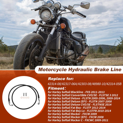 47In Hydraulic Front Brake Line Kit for Harley Softail (2011–2013)