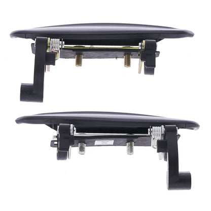 Outer Door Handle Set of 2 for Kia Rio (2002-2005) Black Rear Left & Right