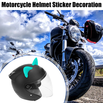 2 x Cat Ears Style Stick On Helmet Decoration Accessories for Motorcycle Blue