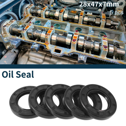 Oil Seal Rotary Shaft Seal 28x47x7mm 5Pcs