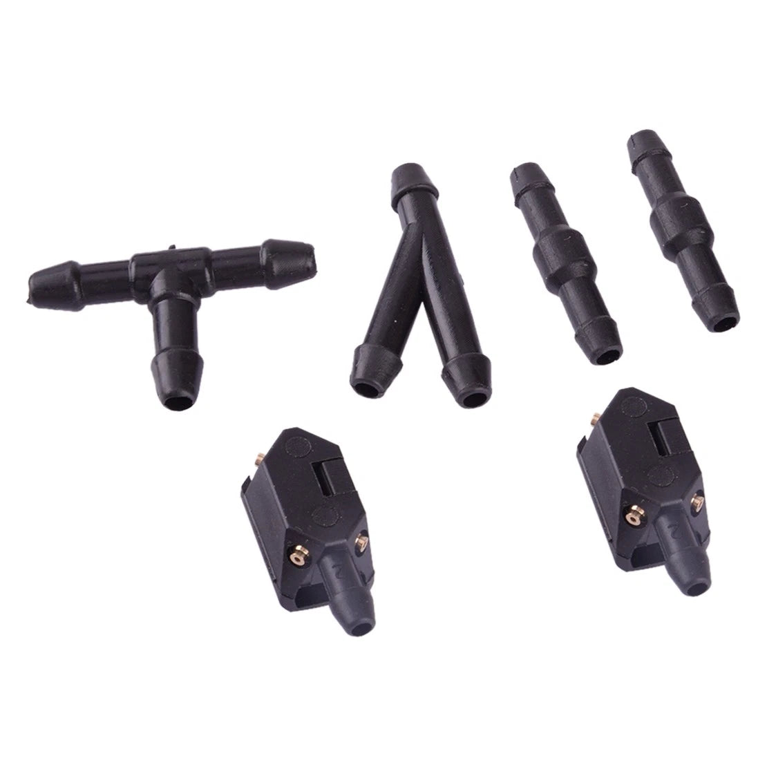 7 x Car Windshield Washer Nozzles & Hose Repair Kit for Various Models
