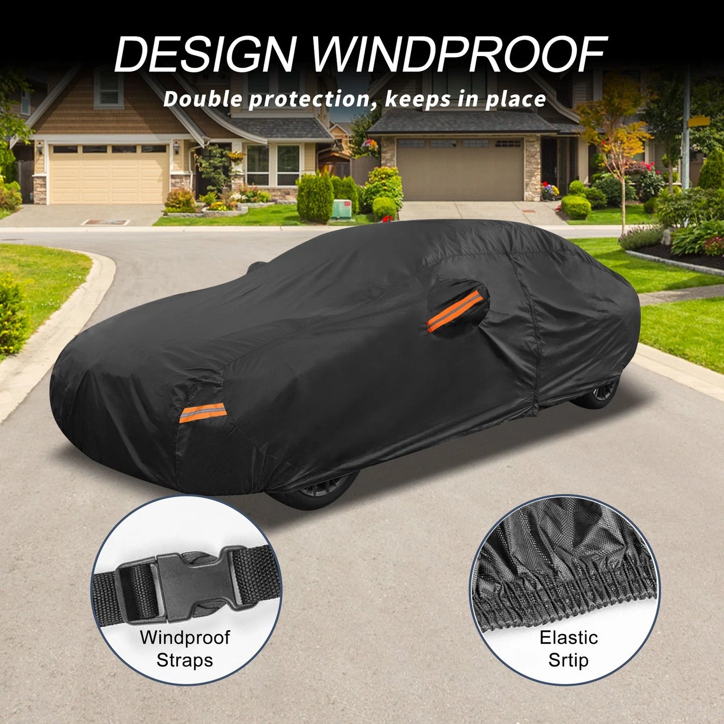 Waterproof 210D-PU Car Cover for Toyota Mirai Sedan (2016-2023)