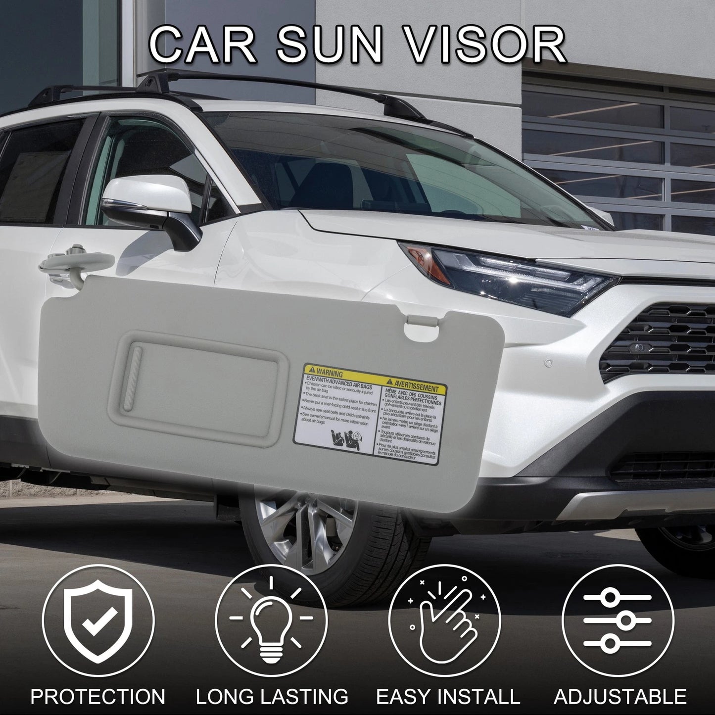 Left Driver Side Sun Visor w/ Mirror for Toyota RAV4