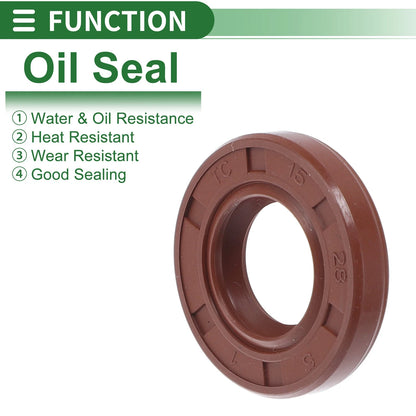 Oil Seal / 15x28x5mm / Seal Ring FKM Rubber for All Models