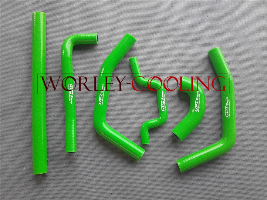 Silicone Radiator Hose for Kawasaki KXF250 KX250F (2009-2014) 2 x GREEN