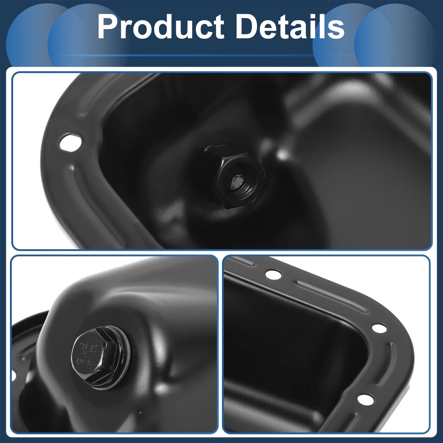 Engine Oil Pan for Jeep Wrangler 2012-2018 - 1 Pc Iron Black