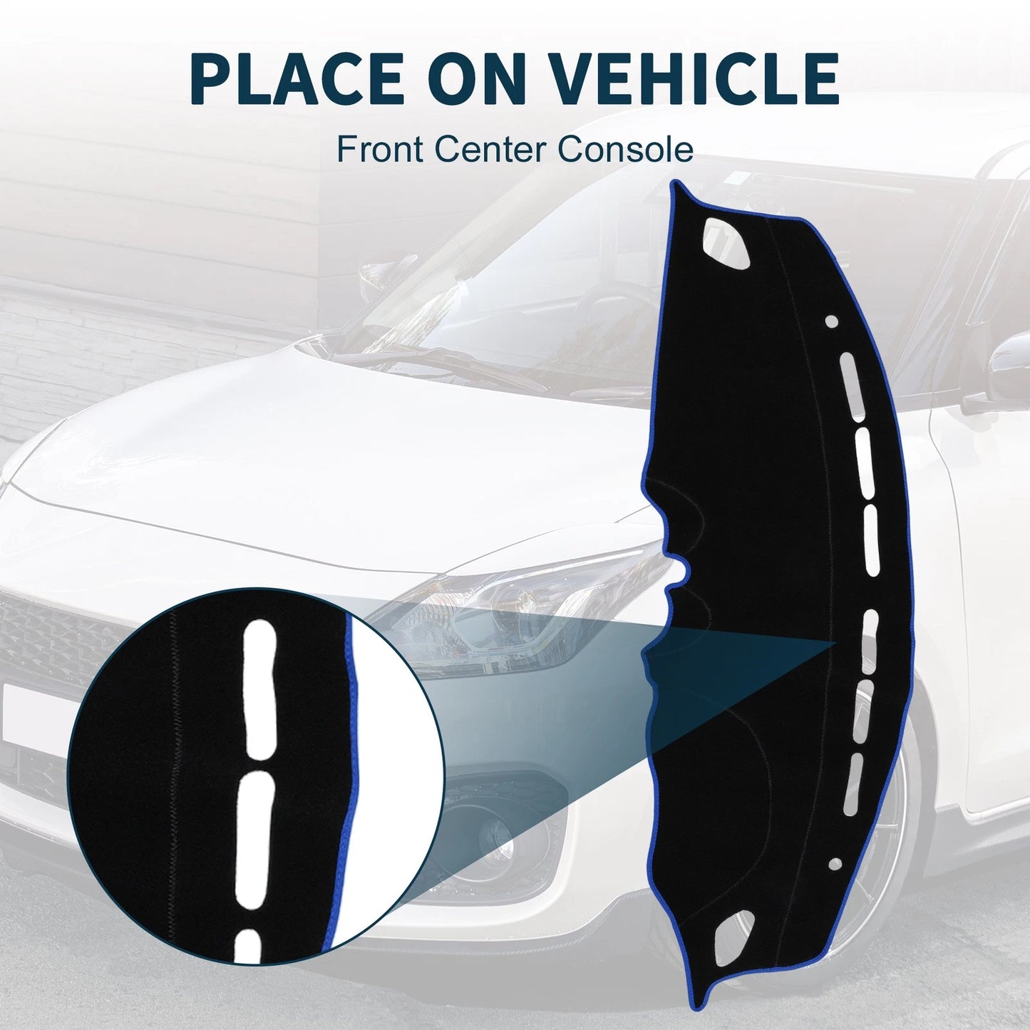 Dash Cover Mat for Suzuki Swift Sport (2018-2019) Black Blue