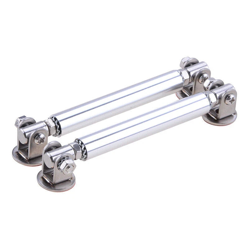 2 x Silver Universal Car Front Bumper Lip Splitter Rod