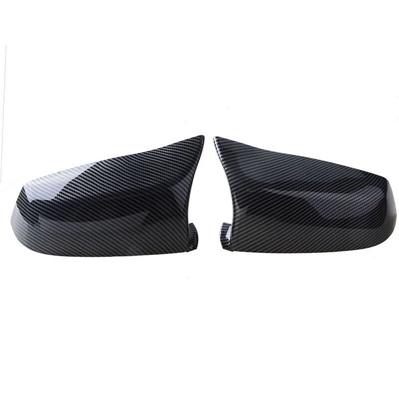 Rearview Mirror Cover Carbon Fiber Look for BMW 5-Series F10 E60 E61 (2008-2013)
