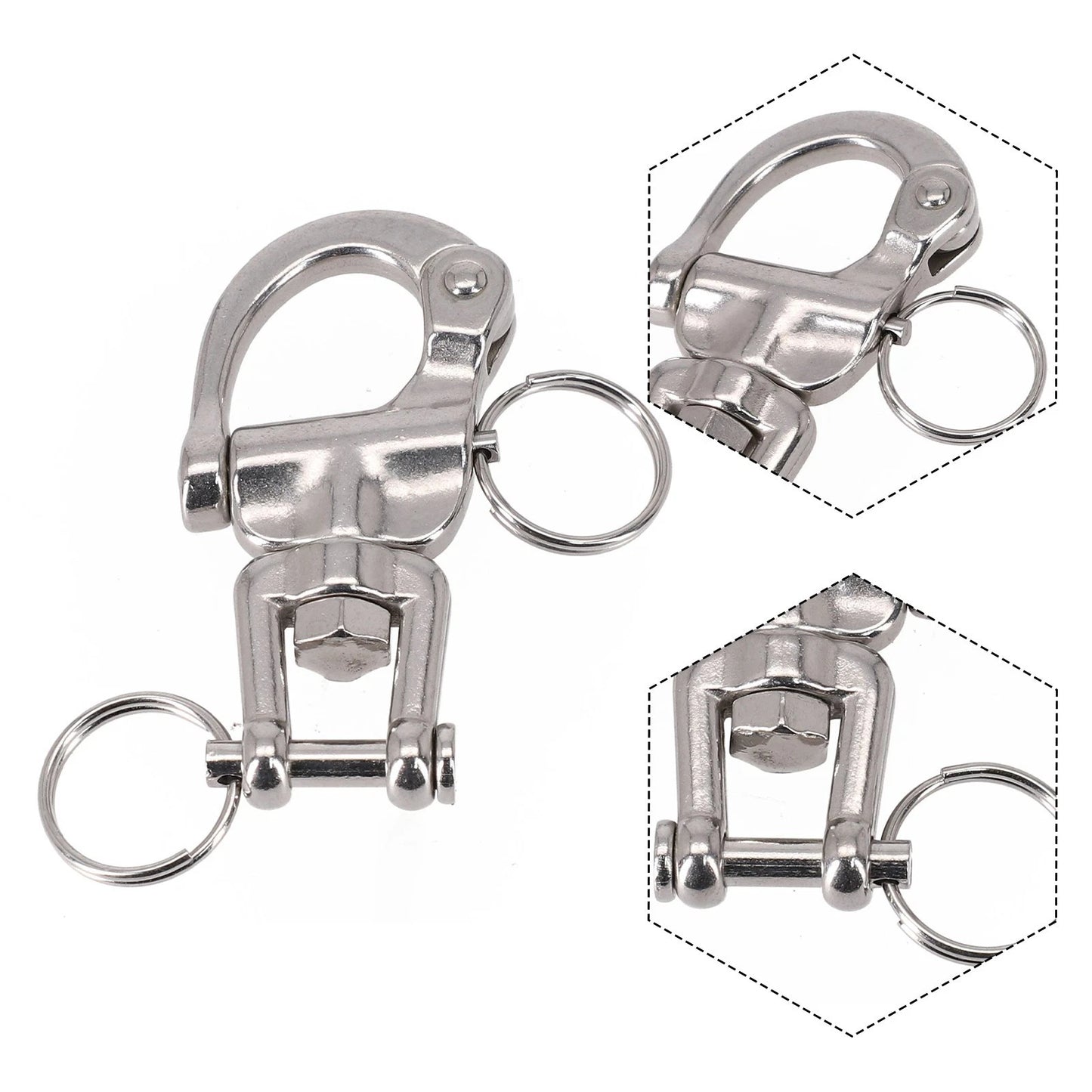 316 Stainless Steel Swivel Snap Shackle for Sailboat Accessories