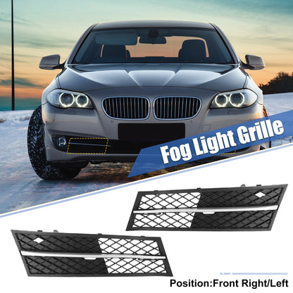 Front Bumper Fog Light Grille Cover for BMW F10 F11 528i 535i (2011-2013)