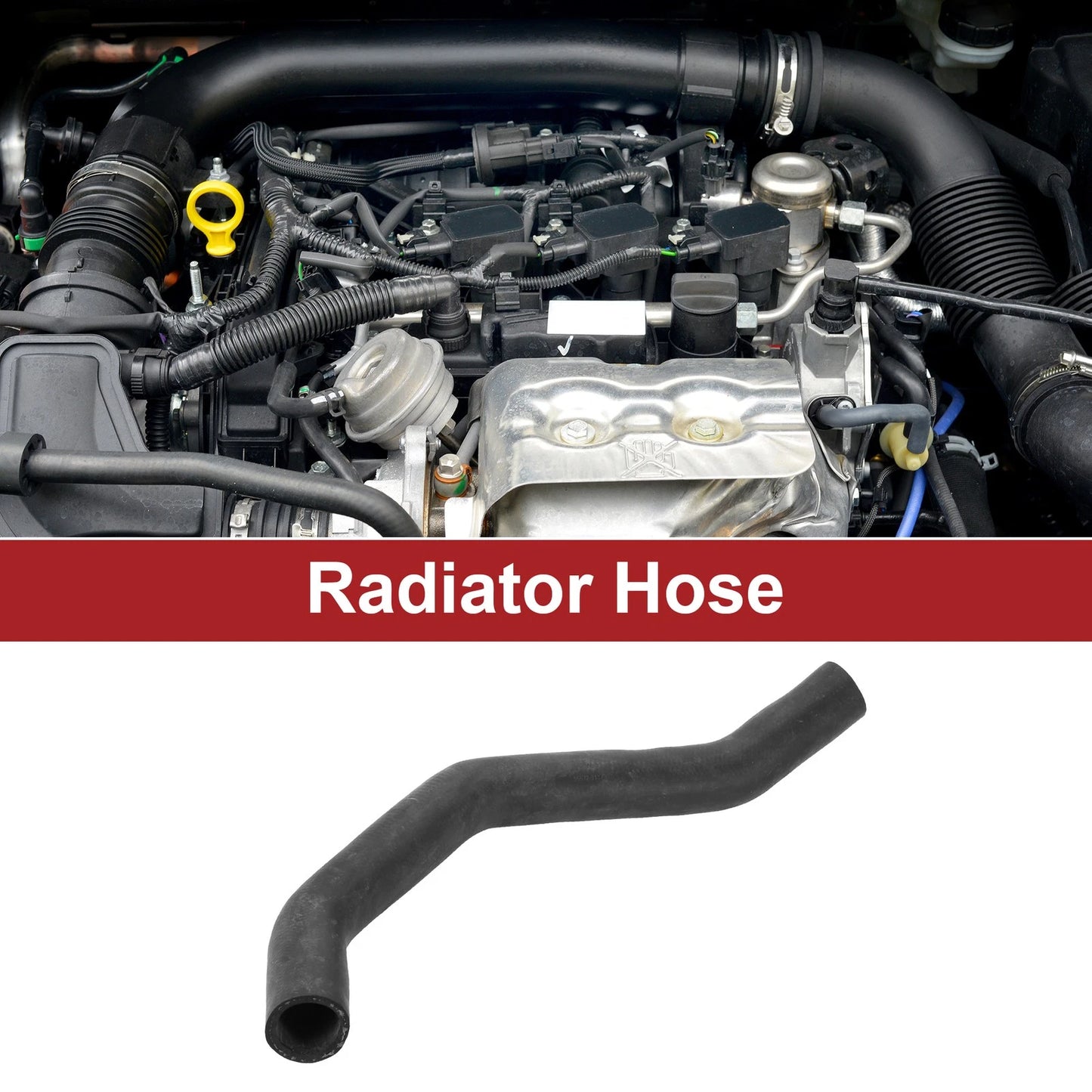 Radiator Hose for Toyota FJ Cruiser 4.0L (2007-2014) - Rubber Black