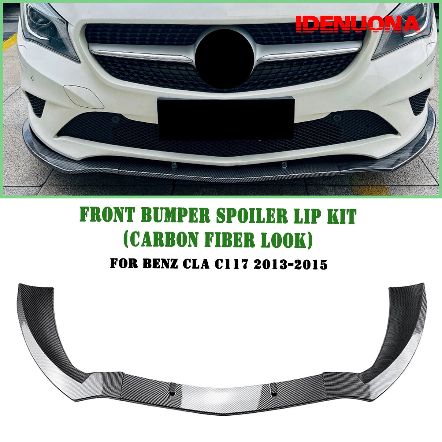 Front Bumper Spoiler Lip for Benz CLA C117 (2013-2015)
