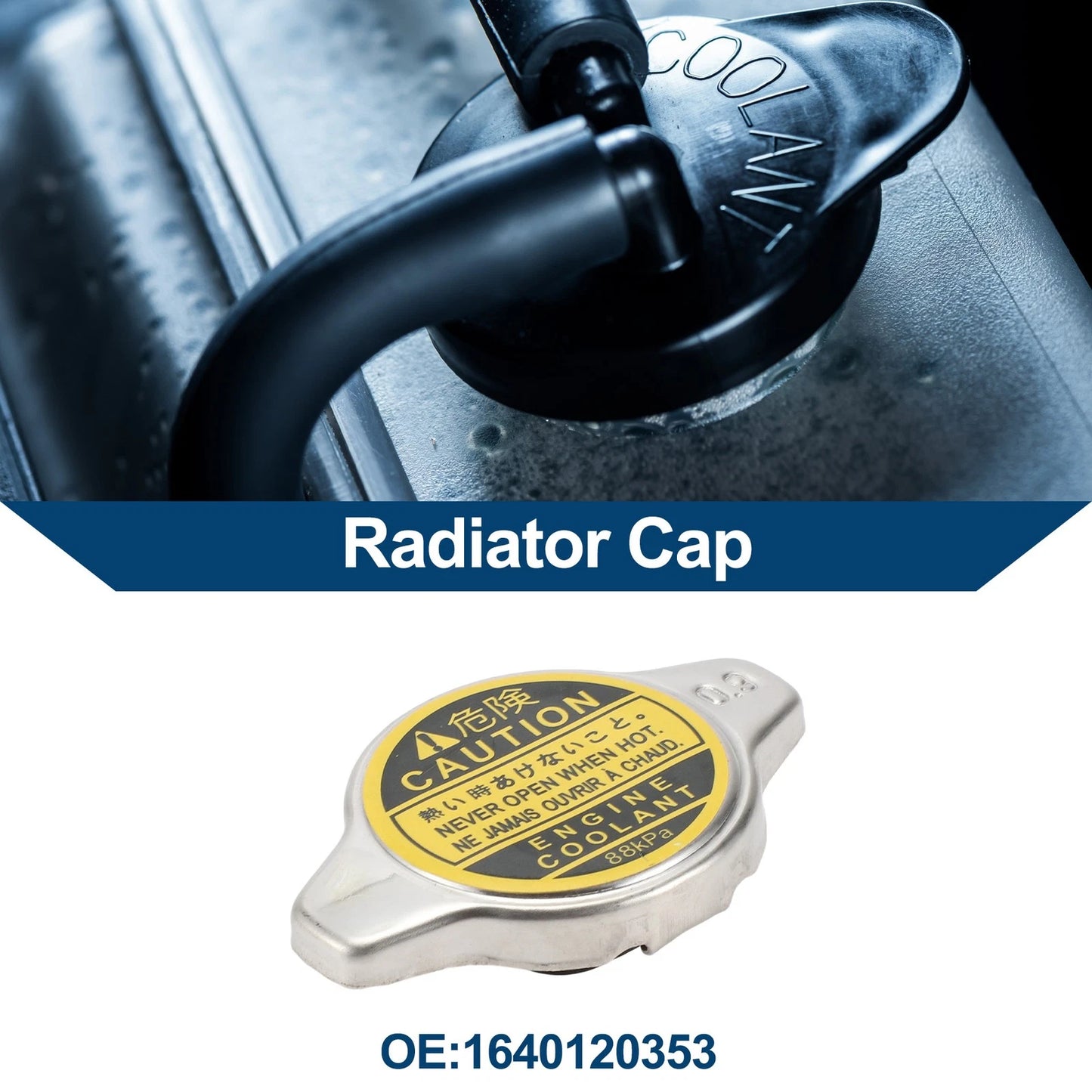 Radiator Cap for Toyota Camry, Corolla, Highlander, 4Runner (2002-2023)