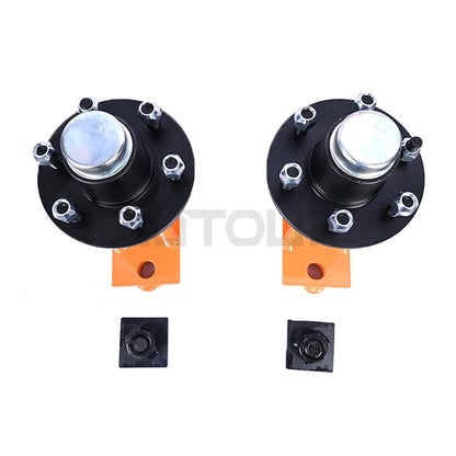 Pair 6x 5.5 Lug Superior Shipping Container Wheels Bolt-on Spindle Kit US
