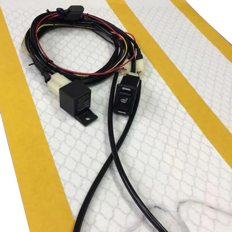 Heated Carbon Fiber Seat Heater Kit for Universal Car Cushion DC 12V