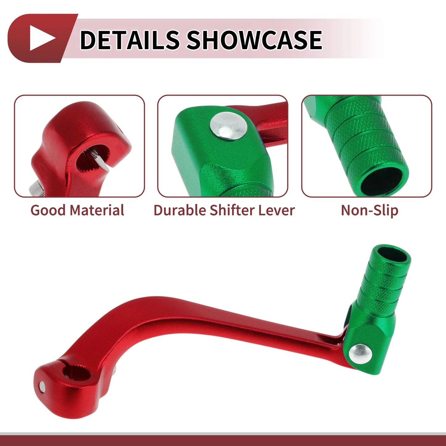 Folding Gear Shifter Lever Red/Green for Honda CRF110F (2013–2018)