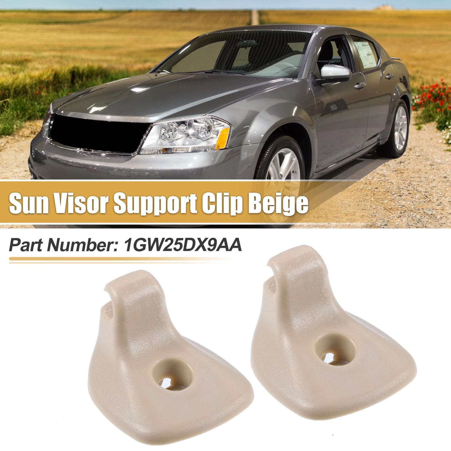 Beige Sun Visor Clip Retainer for Dodge Chrysler