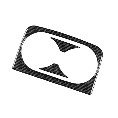 Carbon Fiber Black Rear Water Cup Holder Cover for Ford Ranger 2015-2022
