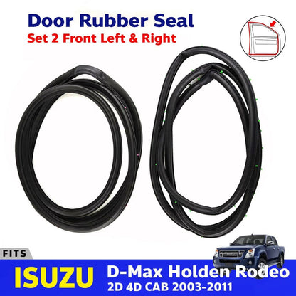 Door Rubber Seal Weatherstrip Front LH+RH Fits Isuzu D-Max TFR 4D Pickup 2003-11