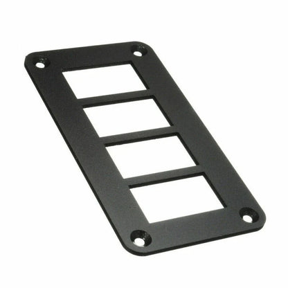 4-Gang Boat Switch Panel Aluminum Alloy Holder Dash Board LED Rocker Switch