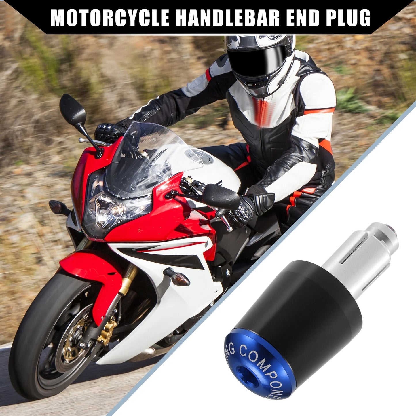Motorcycle Handlebar End Plugs 7/8" for Honda