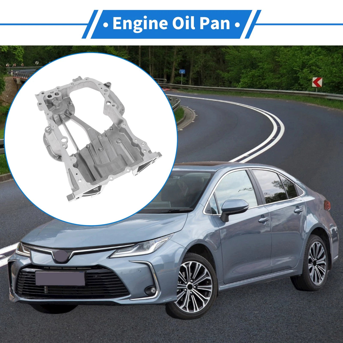 Engine Oil Pan for Toyota Camry 2005-2012 Aluminum Silver Tone 1 x Pc