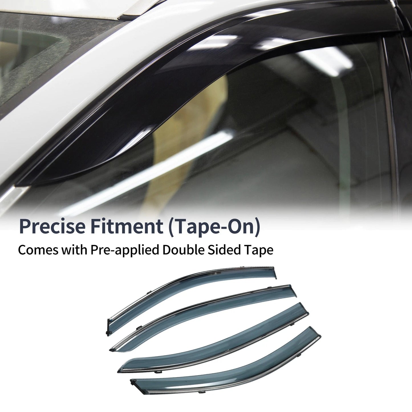 Window Deflectors for Honda Accord Sedan Side Window Vent Visors 2013-2017