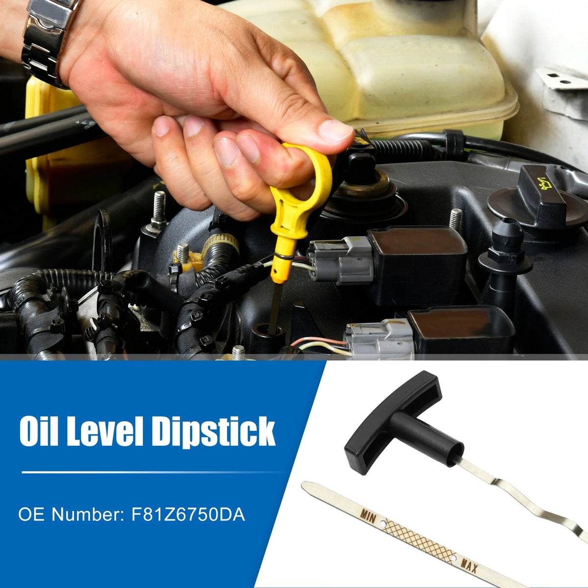 Engine Oil Fluid Level Dipstick for Ford E-350 Club Wagon (1992-1996)