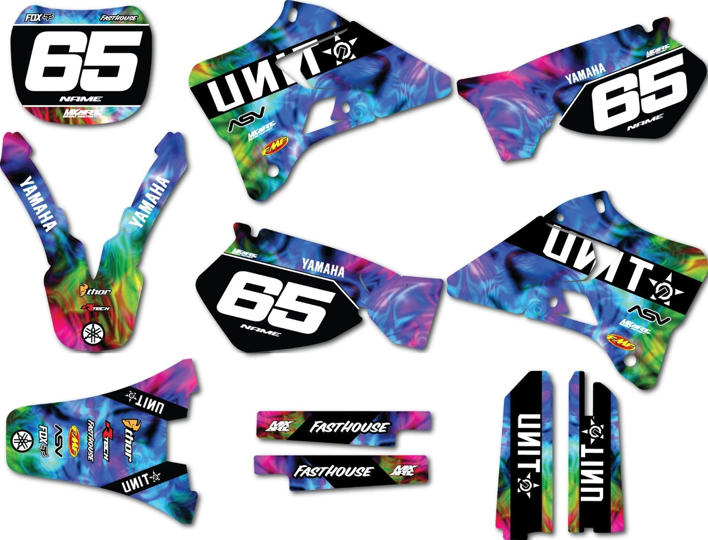 Custom Graphics Decal Kit for Yamaha YZ 125 (1996-2001)