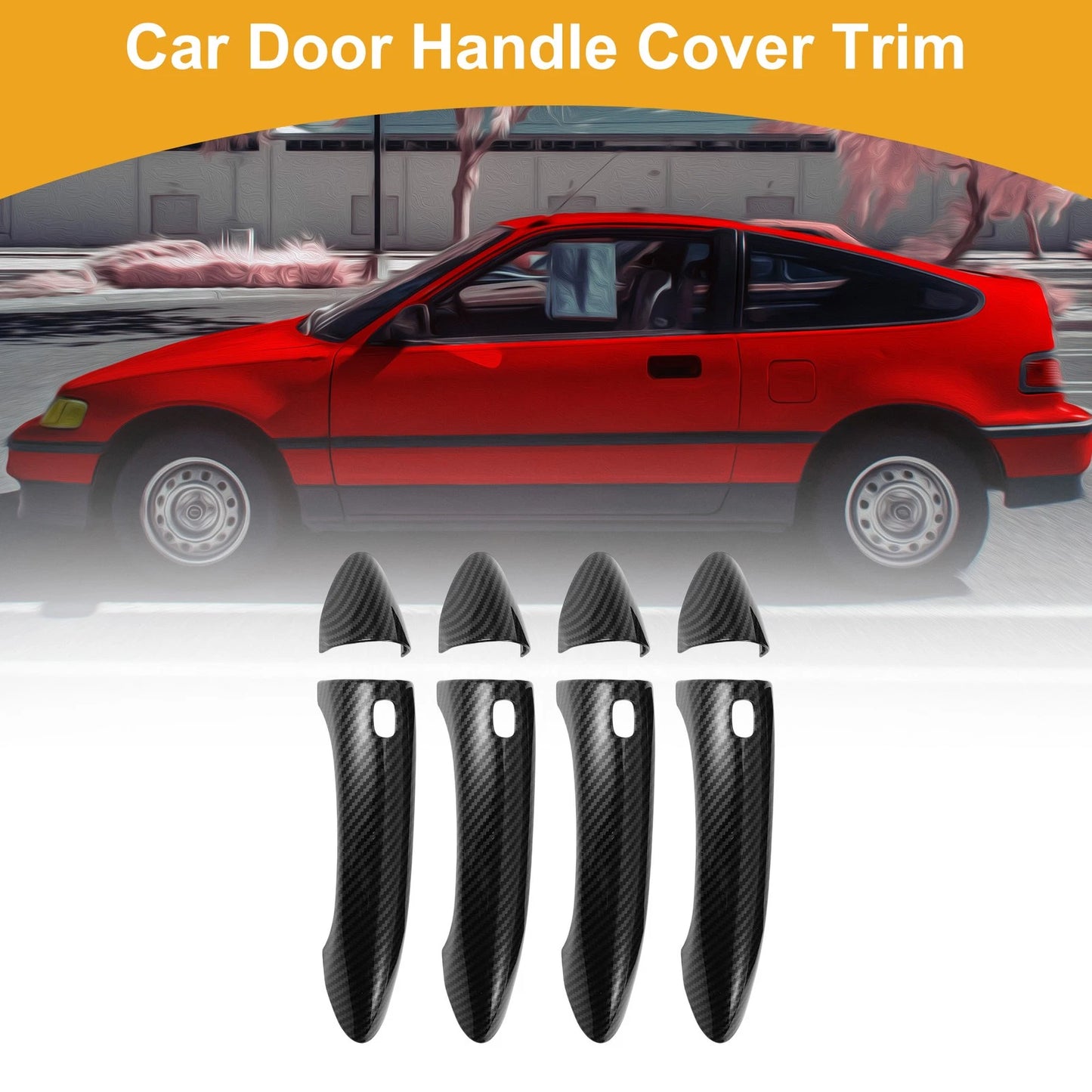 Door Handle Cover Trim - for Chevrolet Cruze Carbon Fiber Black