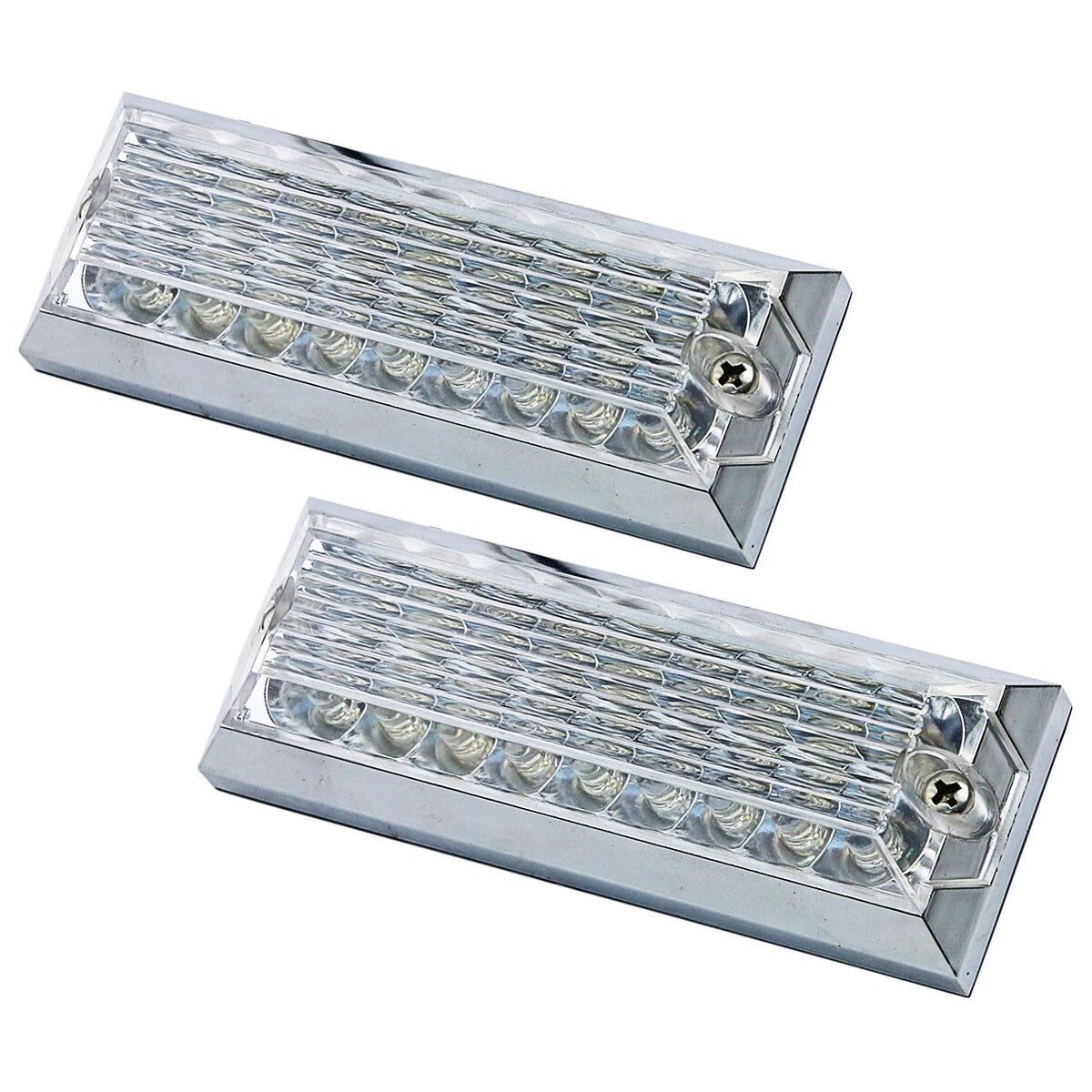 12V White LED Side Marker Turn Signal Lights for Universal