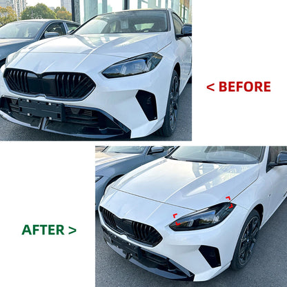 2 x Carbon Look Headlight Eyelid Trim Covers for BMW F70 F74 (2024-2025)