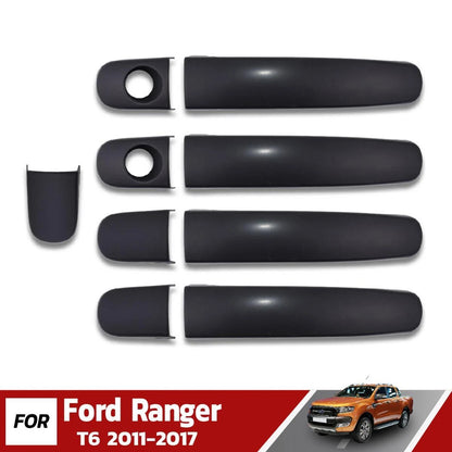 Outer Door Handle Cover Trim Black Set 4 Fit Ford Ranger Mazda BT-50 2011-17 D05