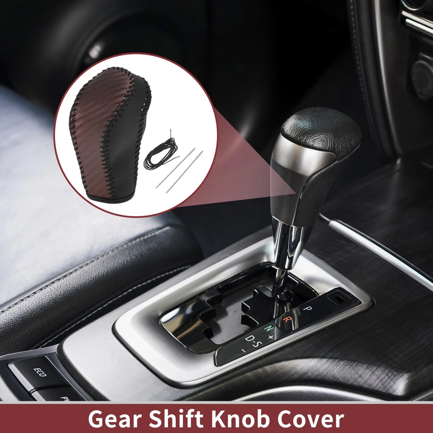 1 Pc Gear Shift Knob Cover for G25 (2011 - 2012) Black Brown Faux Leather