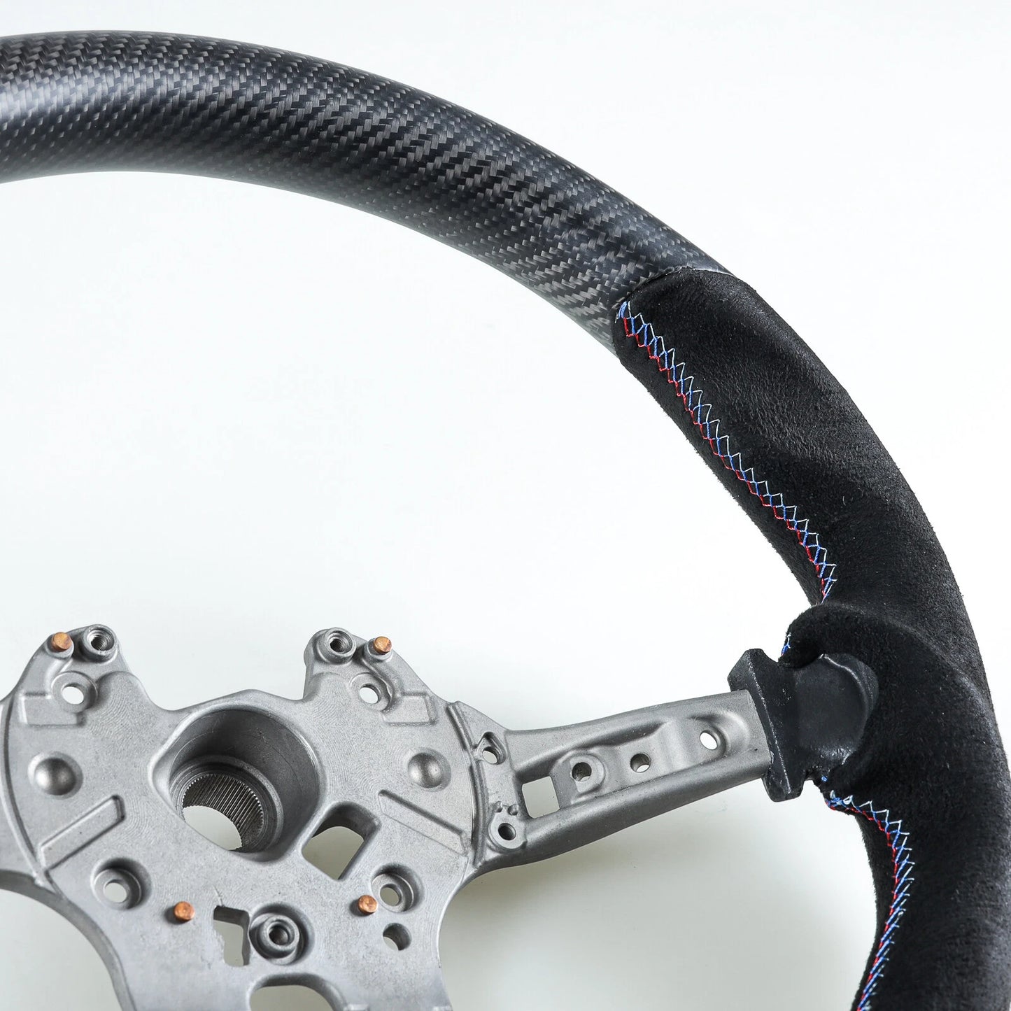 Steering Wheel Matte Carbon Suede for BMW F10 F11 F07 F12 F13 F06 F01 F02 (2010-2017)