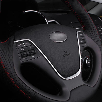Chrome Steering Wheel Center Cover Sticker Trim FIT FOR KIA CERATO FORTE K3