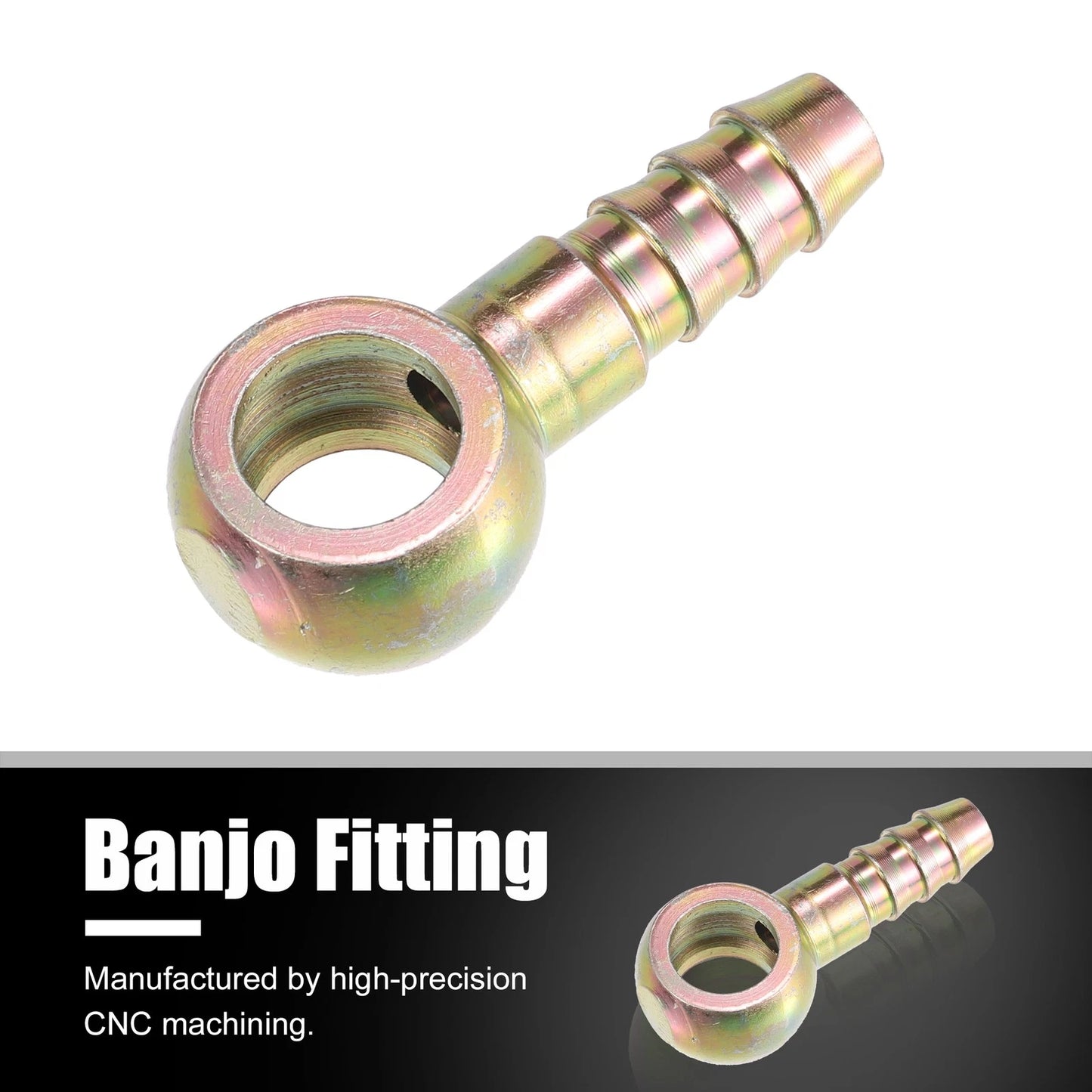 3pcs 12mm Hose Barb & 9.3mm Banjo Fitting Fuel Line Adaptor for Motorcycle Car