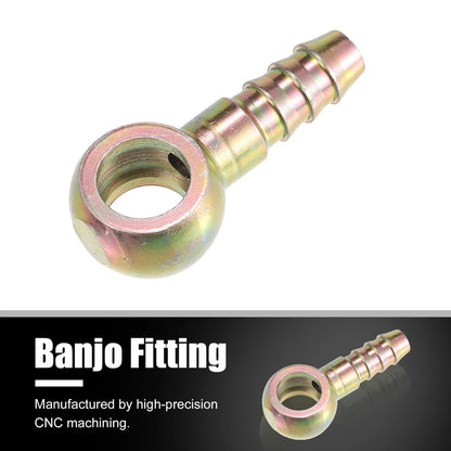 3pcs 12mm Hose Barb & 9.3mm Banjo Fitting Fuel Line Adaptor for Motorcycle Car